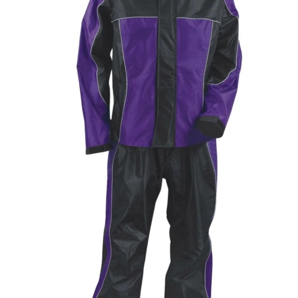 MILWAUKEE LEATHER Brand Purple and Black Rain Suit